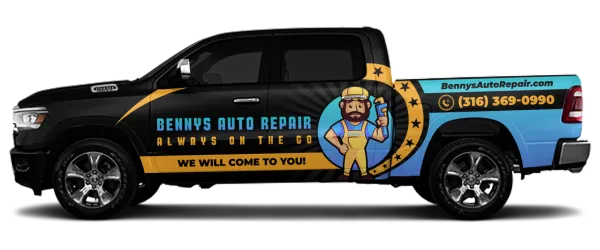 a image of Bennys truck from Bennys auto repair in Wichita KS